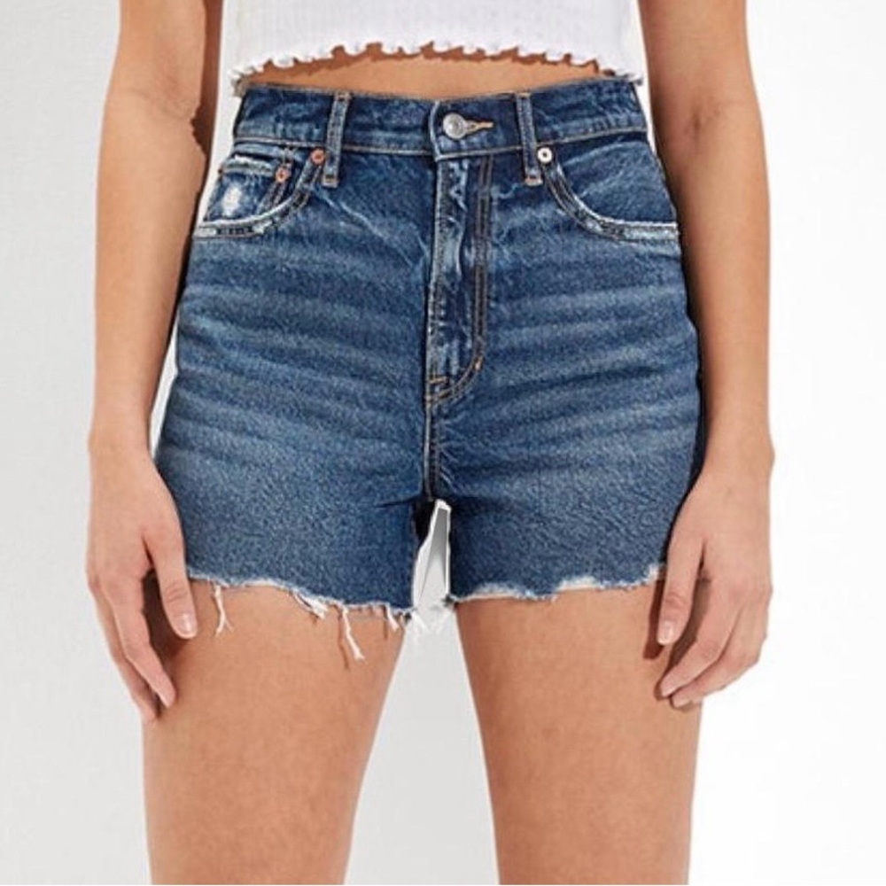 American Eagle Outfitters High-Waisted 90s Boyfriend Blue Jean Shorts